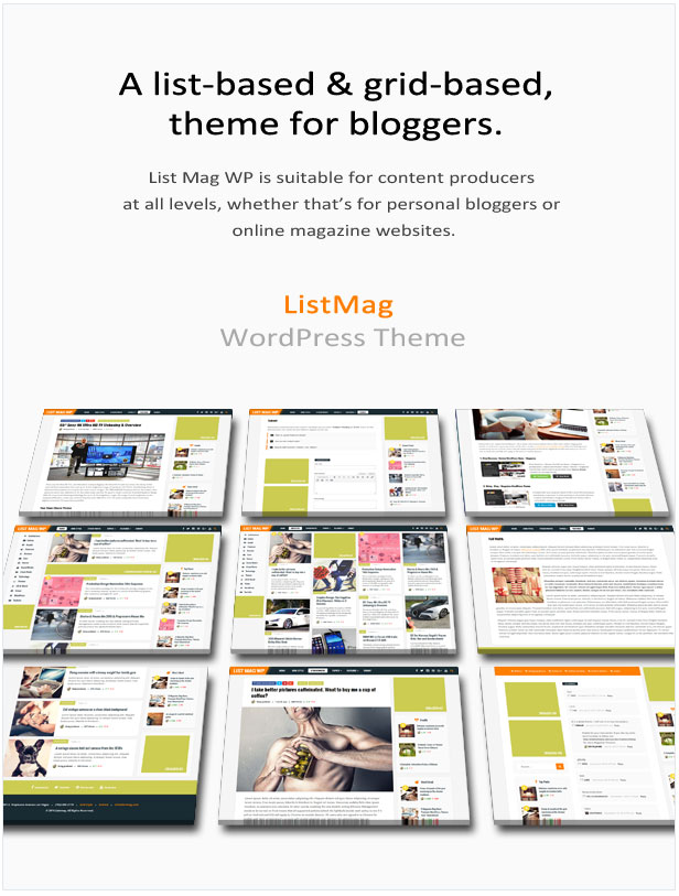 List Mag WP – A Responsive WordPress Blog Theme