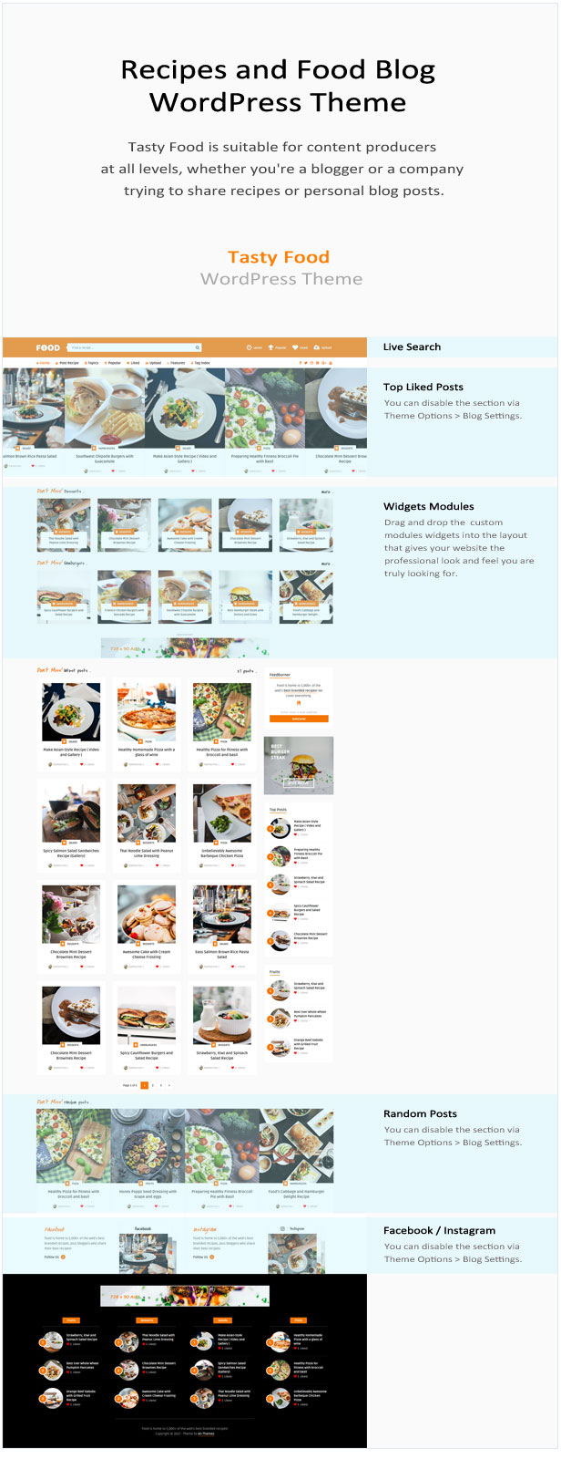 Tasty Food - Recipes & Blog WordPress Theme - 1