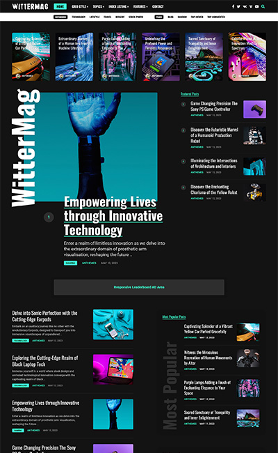 WitterMag - Modern Magazine WordPress Theme - 1