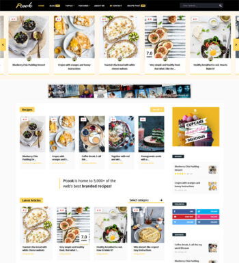Pcook Food WordPress Theme