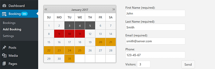 Booking Calendar wordpress plugin