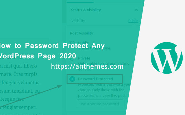 password protect a WordPress page